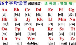 26个数学字母的正确读法 二十六个英文字母读法